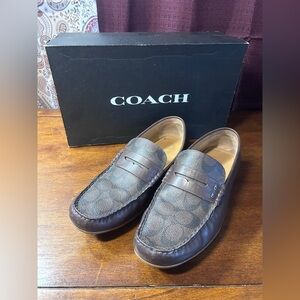 Coach Men's Brown Patterned Loafers